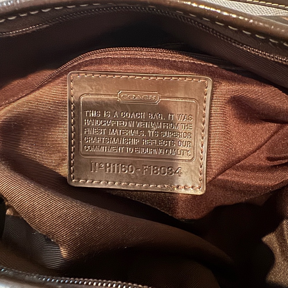 Coach Dark Brown Purse - Picture 5 of 6